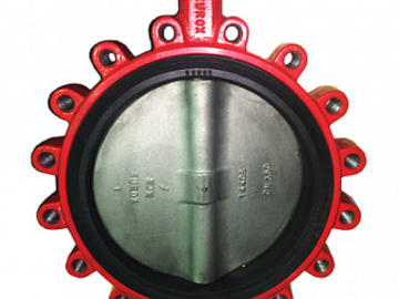 Межфланцевый дисковый поворотный затвор - диск нержавеющая сталь, уплотнение EPDM, тип LUG. Aрт. 2108
