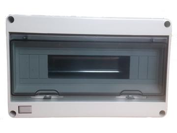СТЗ-1-15 Бокс настенный пластиковый с прозрачной дверцей на 15 модулей.